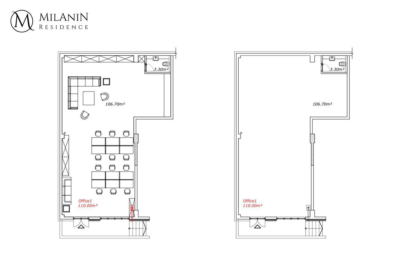 Milanin Residence: Продаётся Офис-showroom - 110 м2 в самом центре столицы