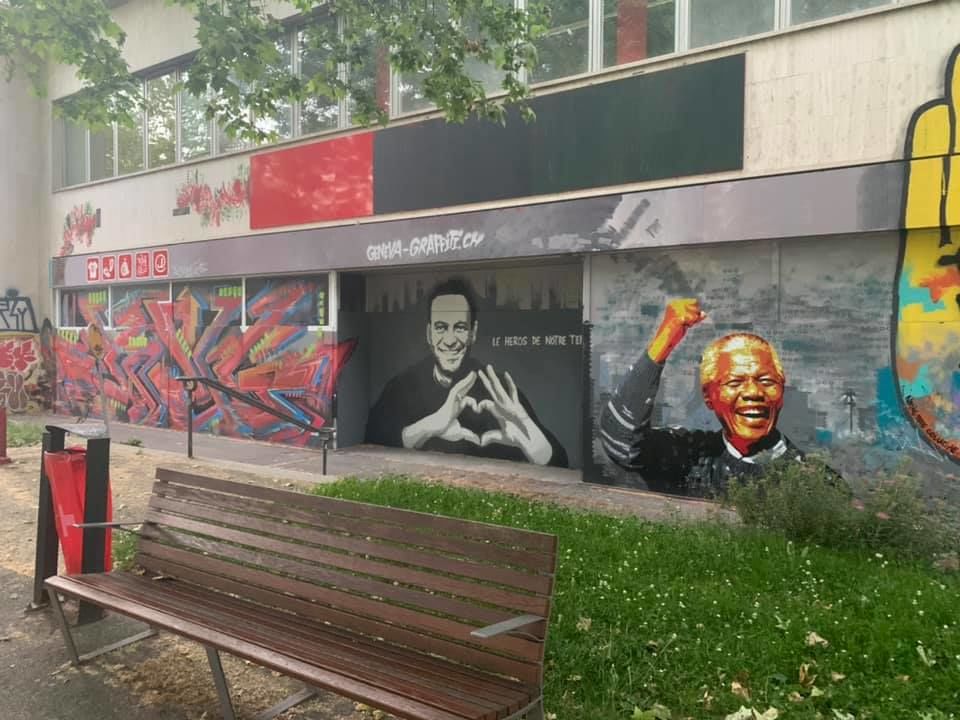 В Женеве появилось граффити с Навальным перед встречей Путина и Байдена
