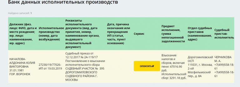 Судебные приставы пытаются взыскать с покойной Началовой долг в 50 тысяч