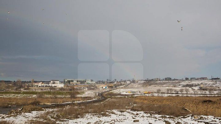 Fenomen spectaculos în Capitală: Curcubeu în miezul iernii