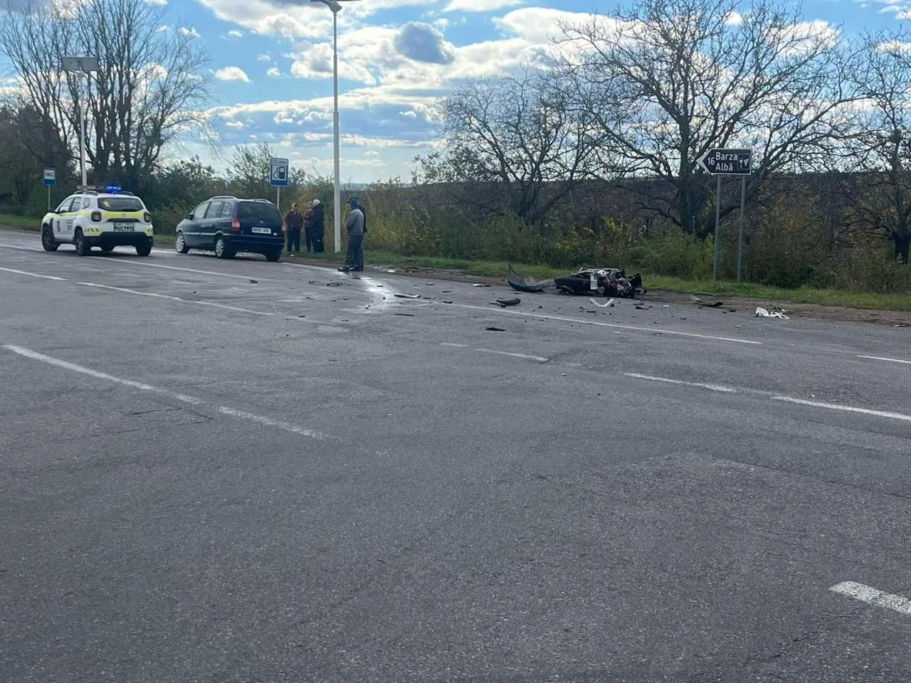 Accident în raionul Râșcani: Un automobil a lovit un motociclist