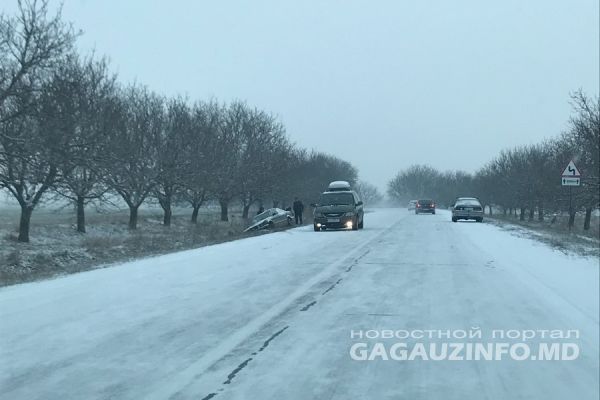 Три ДТП произошло в Гагаузии из-за выпавшего снега