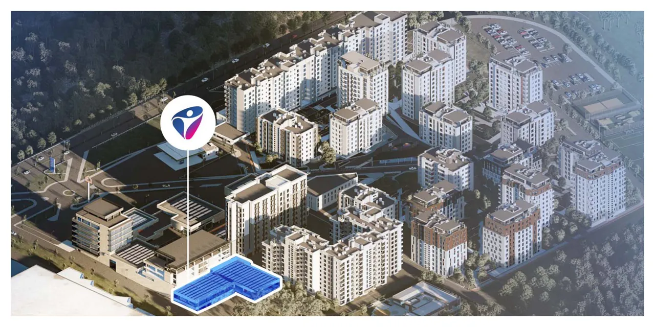В Metropolis City заходит известный фитнес-клуб с бассейном 50 метров