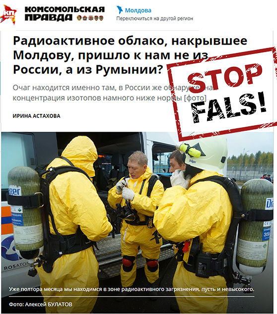 Fals: Pericolul de radiație cu Ruteniu 106 vine din România, nu din Rusia