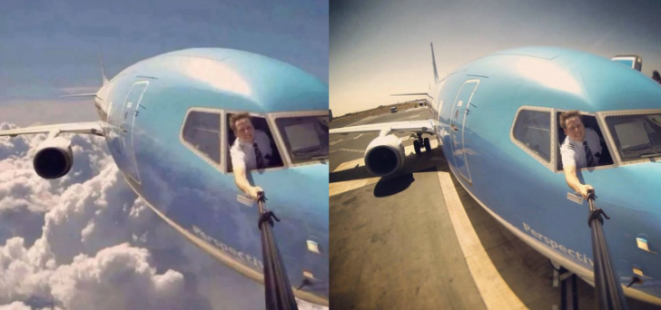 Cel mai bun "nebun" pilot. Selfie la 10.000 metri altitudine. Adevărul din spatelei pozei