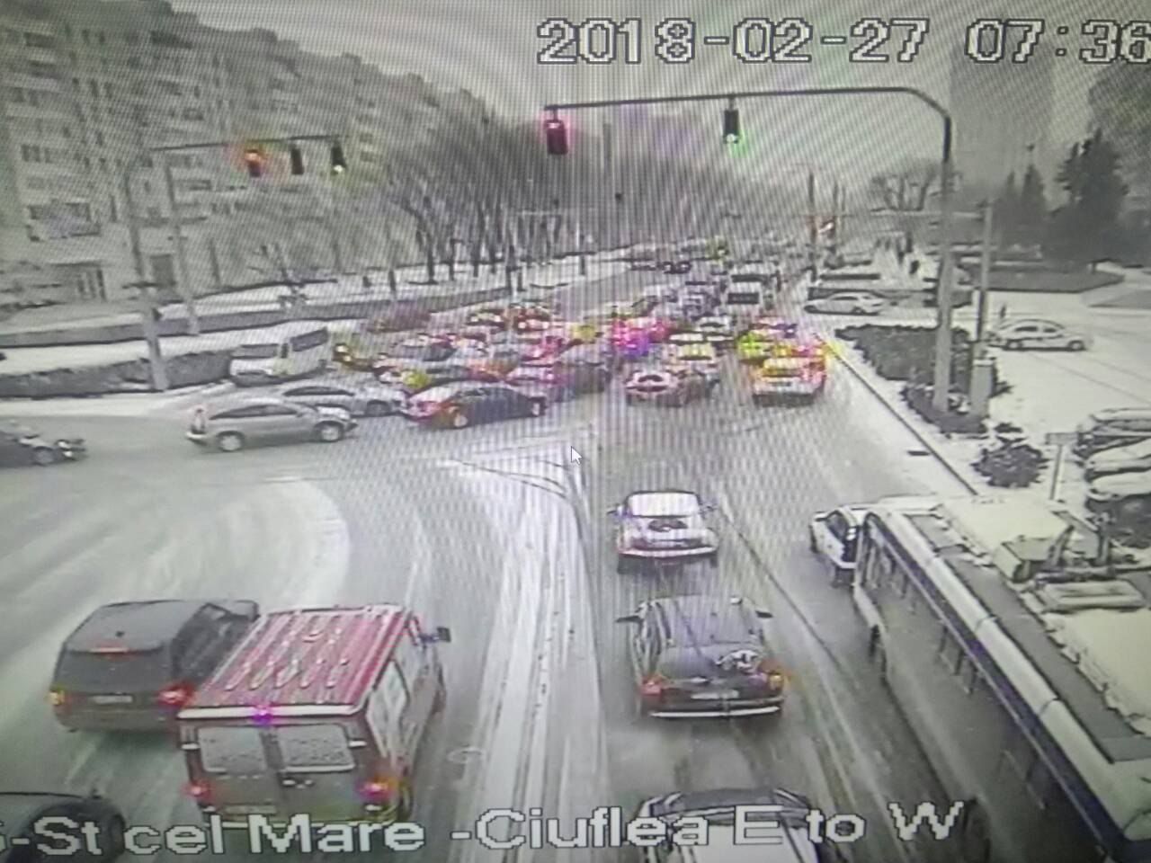 Служба InfoTrafic сообщила об улицах Кишинева с затрудненным движением