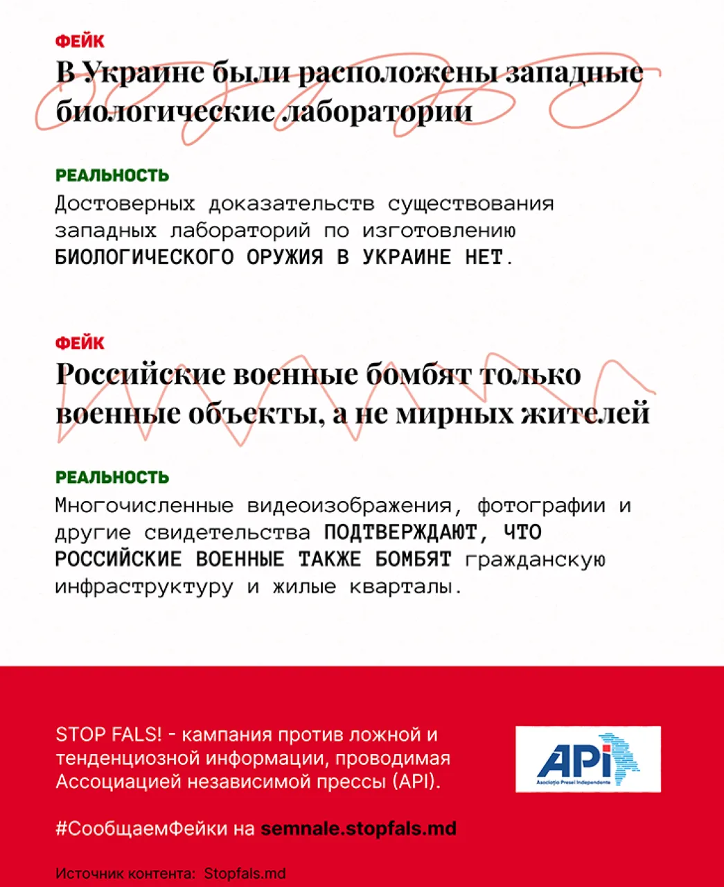 Stop Fals: Самые распространенные фейки о воине России против Украины