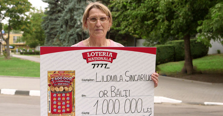 Лотерея: Первый миллион из билета «СуперЛото+» выиграла пенсионерка из Бельц