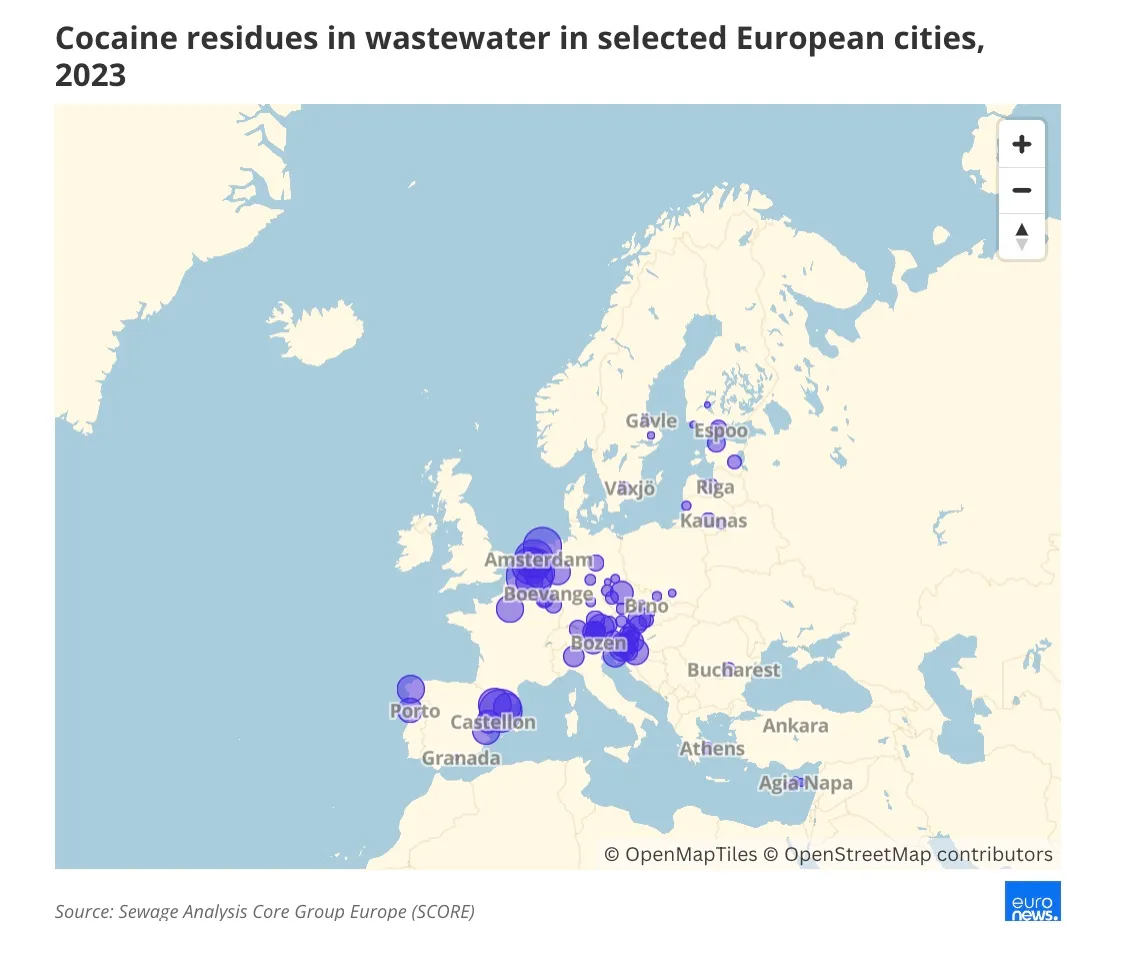 Cel mai mare consum de droguri din UE este în Olanda, Irlanda, Norvegia și Danemarca