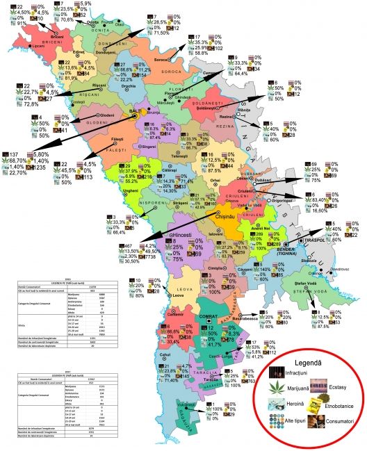 Harta drogurilor din Republica Moldova. Cele mai consumate narcotice