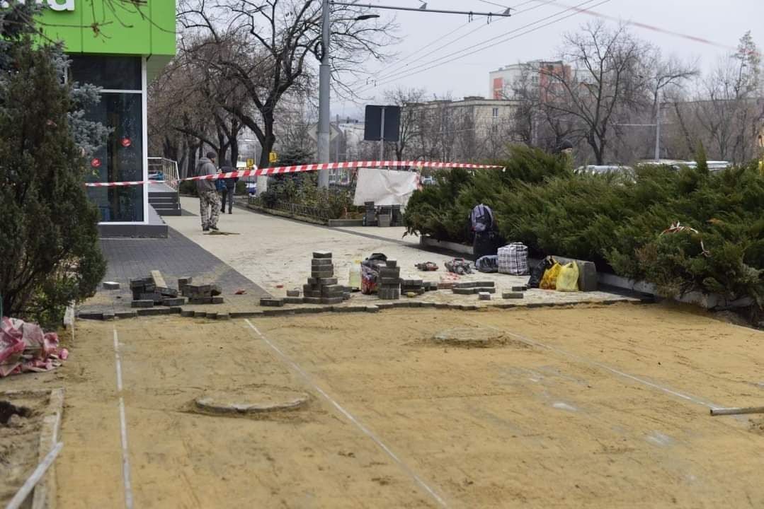 Ремонт тротуаров в центре столицы находится на последней стадии