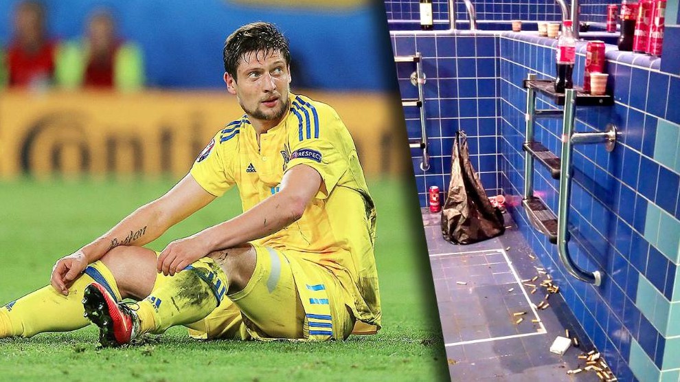 Сборная Украины устроила пьянку в душевой после матча с Германией