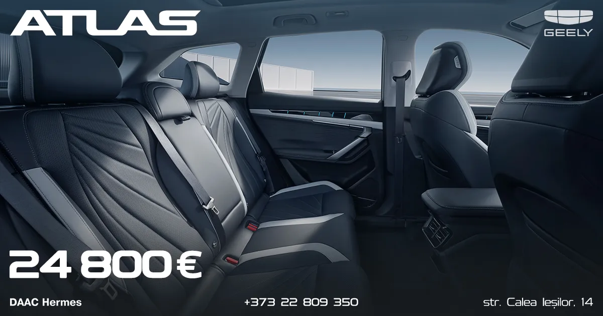 Geely Atlas la preț special de 24 800 € — acum în stoc