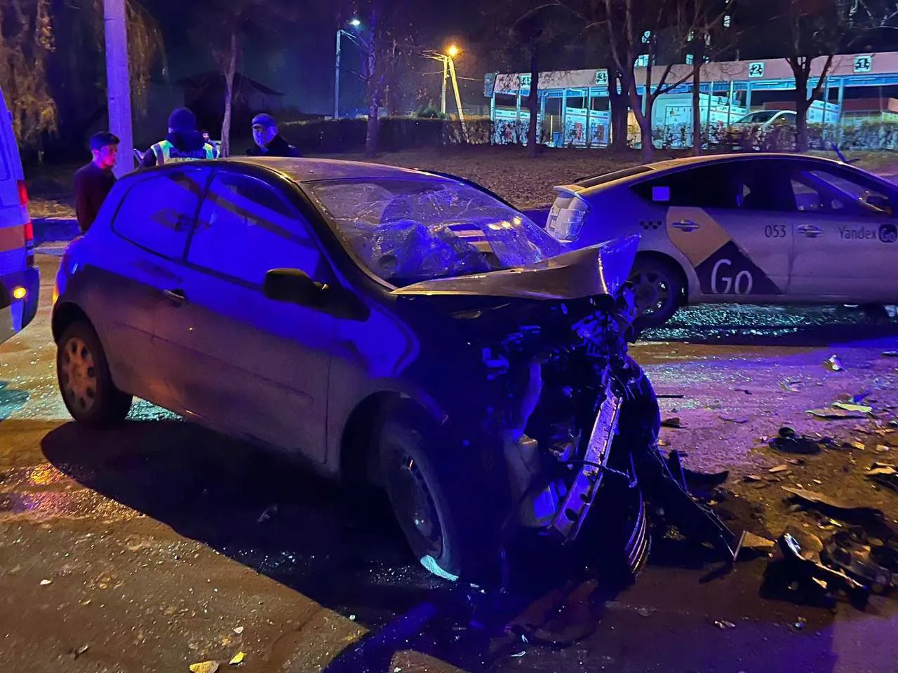 В столице произошло ДТП с участием такси, которым управлял пьяный водитель