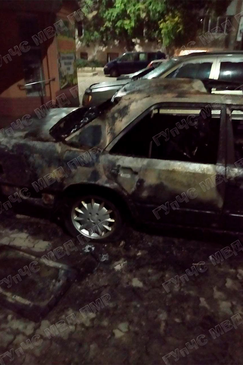 В Тирасполе сгорел автомобиль