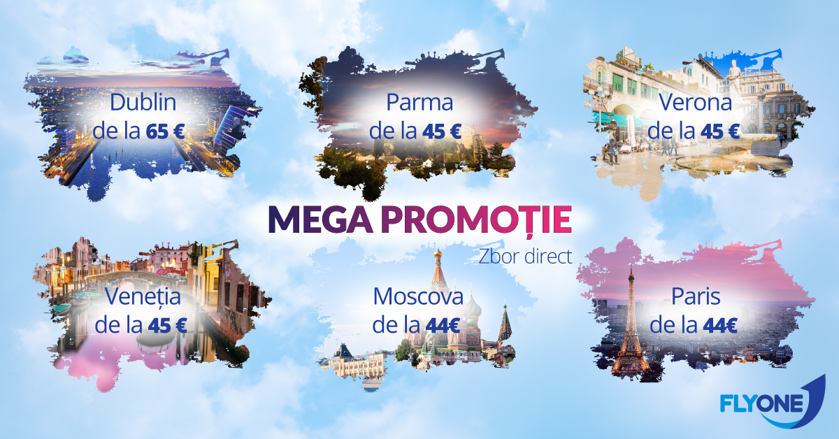 Осеннее предложение от Fly One! Полёты в Европу и Россию от 40 евро! ®