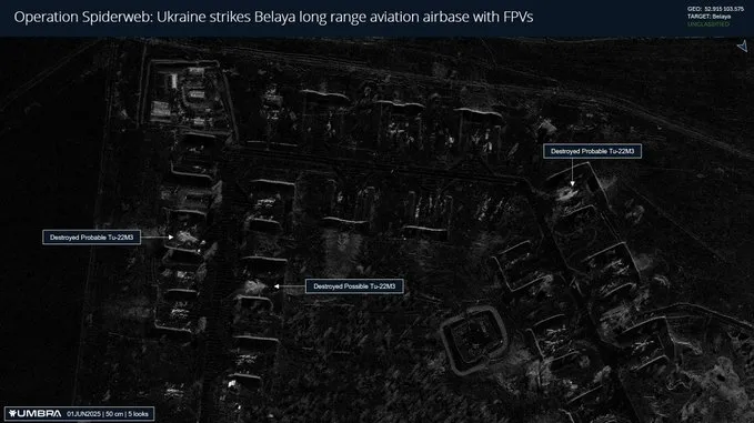 Imaginile din satelit arată consecințele atacului asupra bazelor aeriene rusești