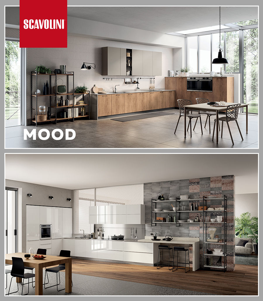 Scavolini: Итальянский вкус и качество, современные кухни - Mood и Sax