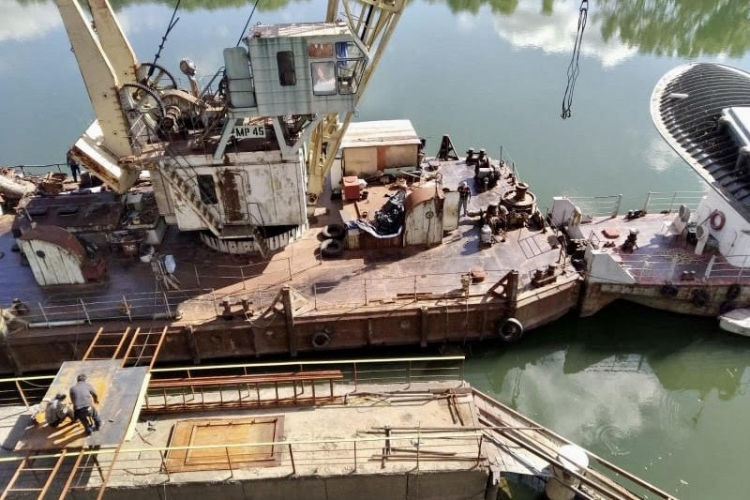 Подводная плотина на водозаборном сооружении на Днестре готова