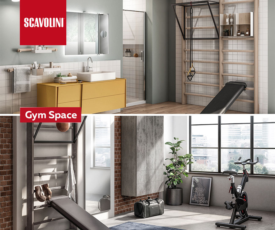 Scavolini: Ванные комнаты Gym Space и Tratto