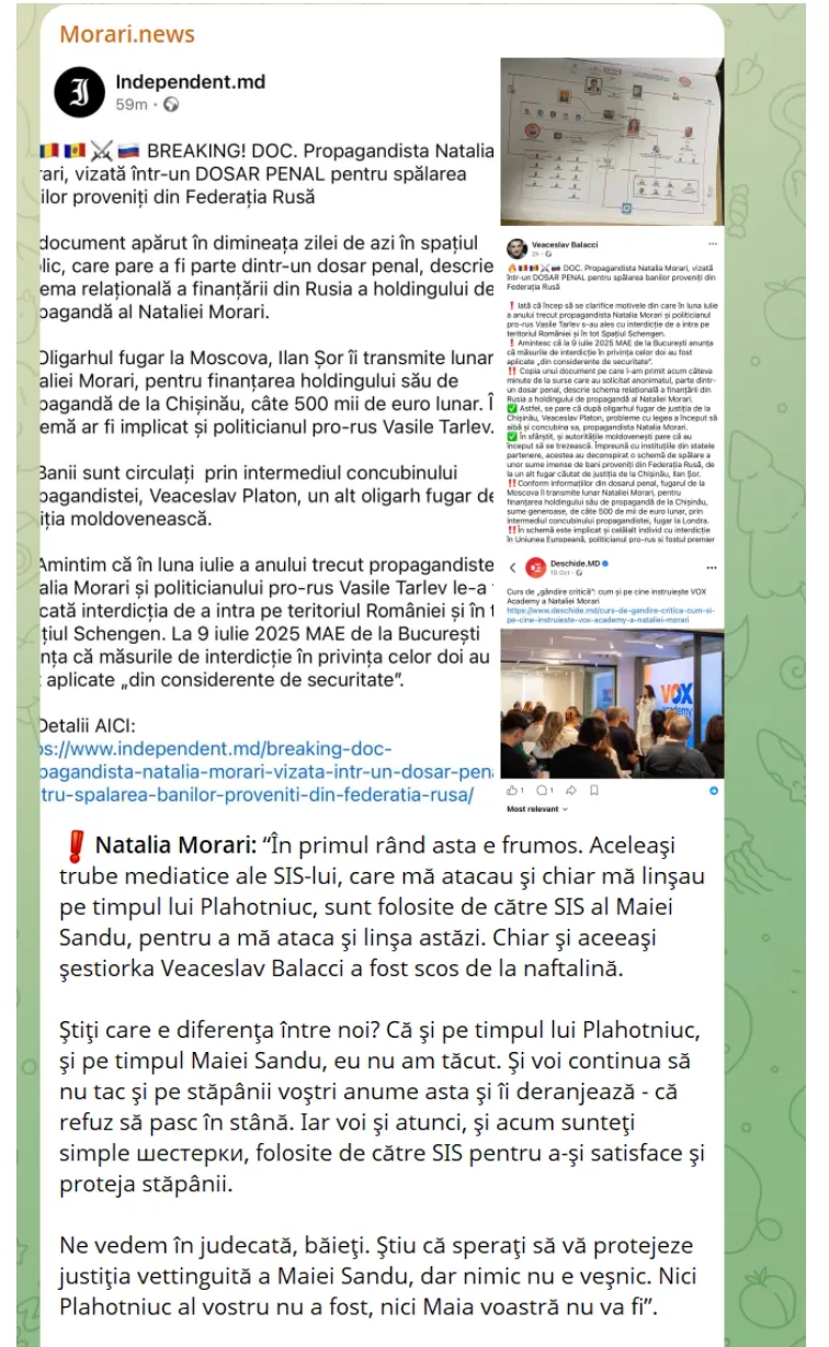 Natalia Morari a răspuns atacurilor mediatice la adresa sa: Ne vedem în instanță