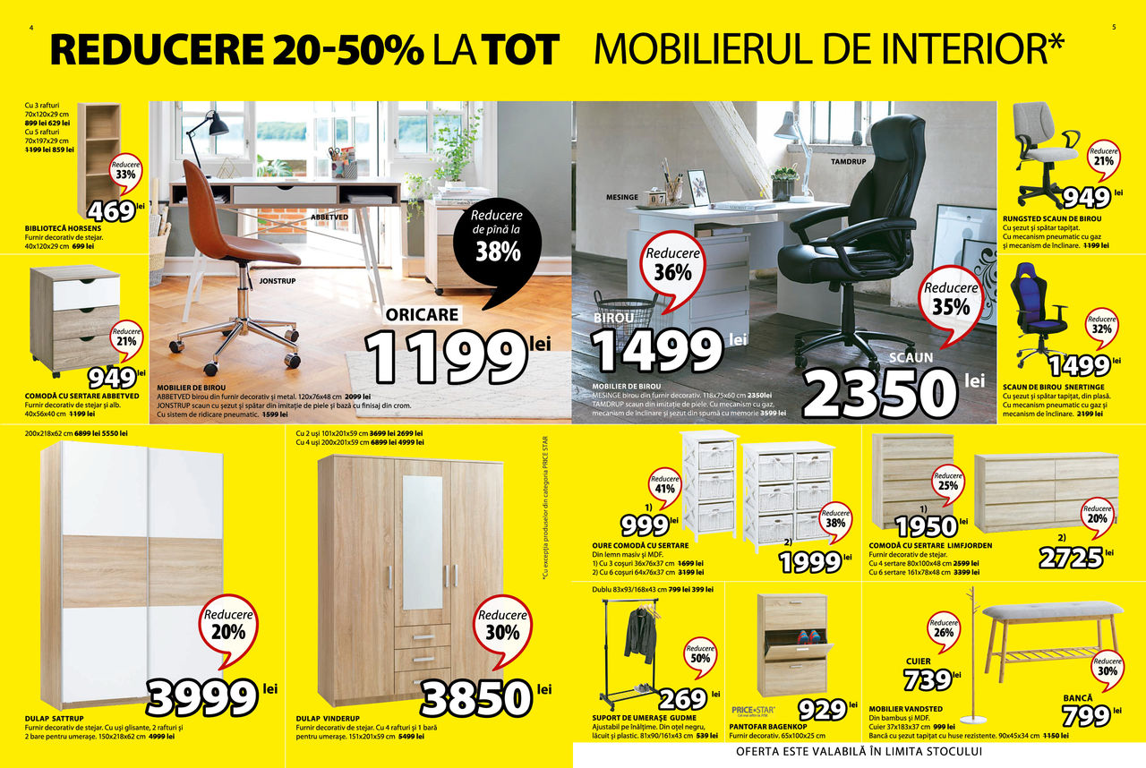 Jysk: Reduceri de până la 50% la mobila de interior ®