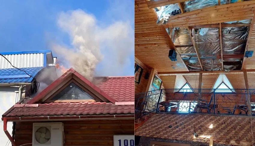 Пожар в Оргееве: загорелась крыша магазина, эвакуированы 25 человек