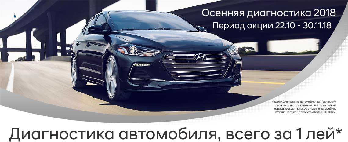 Диагностика Hyundai всего за 1 лей ®