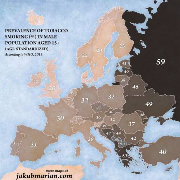 Republica Moldova pe harta fumătorilor. Câți bărbați fumători avem în țară