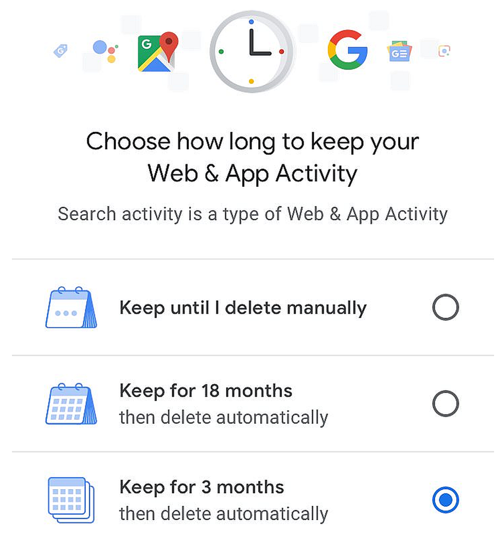 Google будет автоматически удалять историю поиска и просмотров
