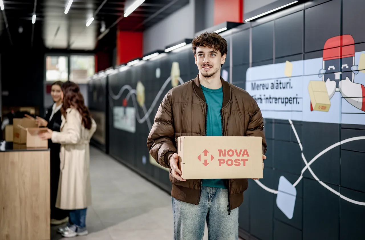 Nova Post открыла первое пространство почтоматов в Молдове