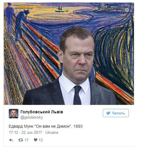 Glumele făcute pe seama imaginii cu Medvedev plouat și încruntat