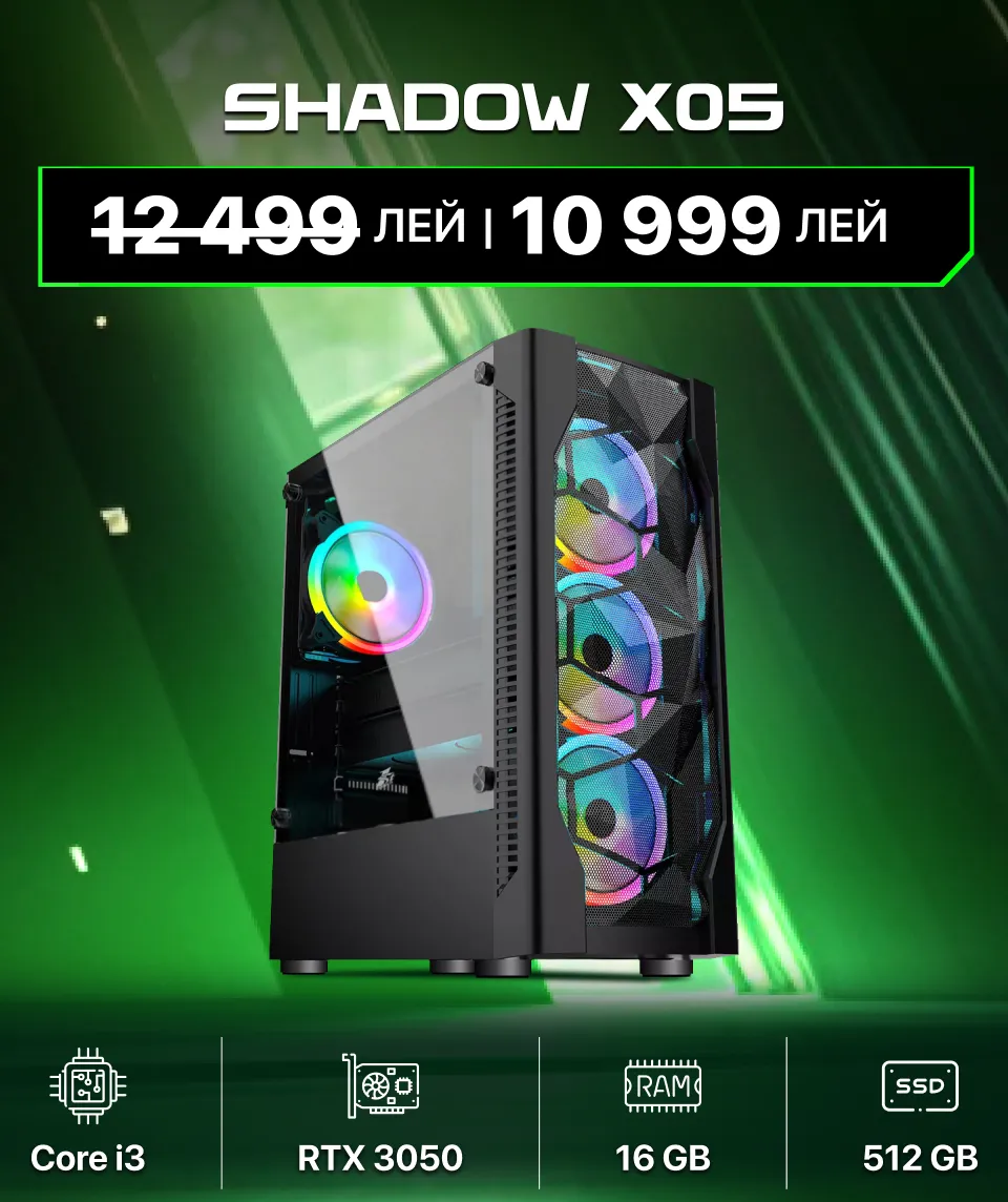 Xstore.md: Игровые ПК со скидкой до 8000 леев