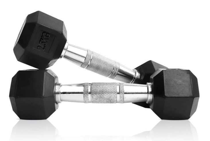 cumpără HEX RUBBER DUMBBELL 2.5KG*2 art. 41147 în Chișinău 