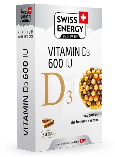 купить Swiss Energy Vitamin D3  600 IU.blister, N30 в Кишинёве 