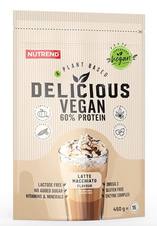 купить DELICIOUS VEGAN PROTEIN, 450 g, latte macchiato в Кишинёве 