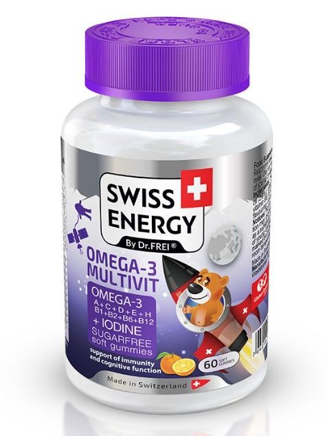 купить Swiss Energy OMEGA-3 MULTIVIT+Iodine jeleuri gumate, N60 в Кишинёве 