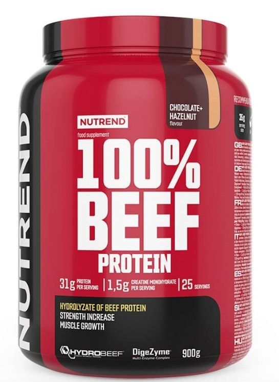 купить 100% BEEF PROTEIN chocolate + hazelnut 900 g в Кишинёве 