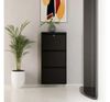 cumpără Raft pentru încălțăminte Trendy Locking 3 Piece Metal-Black, 50x103x15cm în Chișinău 