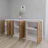 cumpără Comodă Smartex (16491) Т8 200cm Alb+Stejar inchis în Chișinău 