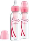 купить Поильник Dr. Brown's 072239306369 Set 2 biberoane cu gat ingust Options+ Roz, 250ml в Кишинёве 