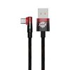 купить Кабель для моб. устройства Baseus CAVP000520 USB - Type-C, Braided, 100W, 2m, 90°, MVP2 Black-Red в Кишинёве 