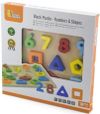 купить Головоломка Viga 50119 Bloc puzzle Numere și forme geometrice в Кишинёве 