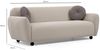 cumpără Canapea Trendy Eddy Crema, 83x86x223cm (3 locuri) în Chișinău 