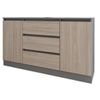cumpără Comodă Smartex (16201) Т4 120cm Grafit+Stejar Deschis în Chișinău 