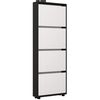 купить Полка для обуви Mobildor-Lux Leo Slim 100x16x164H cm Anthracite/White в Кишинёве 
