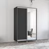 cumpără Dulap Mobildor-Lux Aron cu uși glisante din oglindă și PAL (140x60x230H cm) Anthracite în Chișinău 