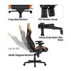 cumpără Scaun gaming Lumi Premium Gaming Chair CH06-34 with Headrest & Lumbar Support CH06-34, Black/Orange, PVC Leather, 4D Armrest, Steel Frame, 350mm Nylon Plastic Base, PU Caster, 80mm Class 4 Gas Lift, Weight Capacity 180 Kg XMAS în Chișinău 