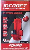 cumpără Pompă Incraft P-WQD-2000 Pompa drenaj-fecal 2000W, fonta, cu cutit-tocator (MSD-023685) în Chișinău 