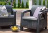 купить Набор садовой мебели Keter Corfu II Duo Set Graphite/Coolgrey (258976) в Кишинёве 